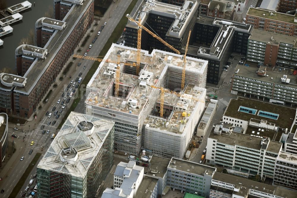 Luftbild Hamburg - Neubau eines Büro- und Geschäftshauses der Olympus Campus in Hamburg, Deutschland