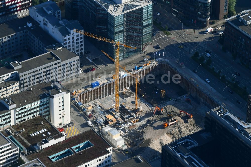 Luftbild Hamburg - Neubau eines Büro- und Geschäftshauses der Olympus Europa SE & Co. KG am Heidenkampsweg - Wendenstraße in Hamburg, Deutschland