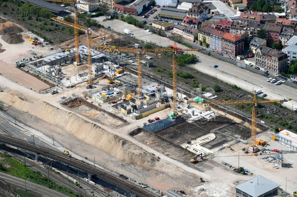 Nürnberg aus der Vogelperspektive: Neubau eines Büro- und Geschäftshauses Orange Campus an der Kohlenhofstraße in Nürnberg im Bundesland Bayern, Deutschland