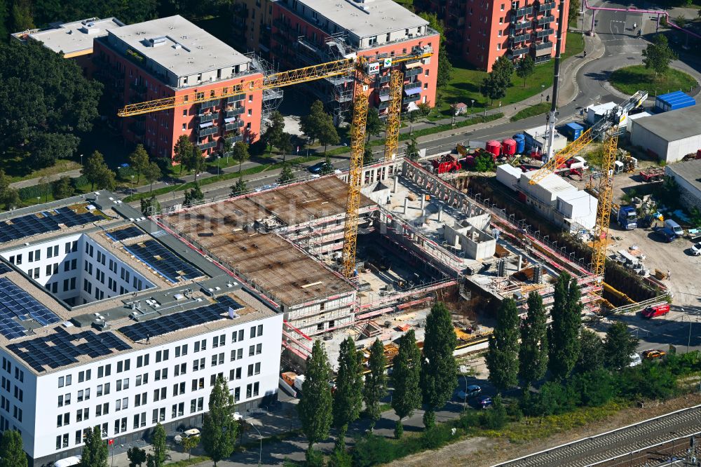 Luftbild Potsdam - Neubau eines Büro- und Geschäftshauses im Ortsteil Südliche Innenstadt in Potsdam im Bundesland Brandenburg, Deutschland