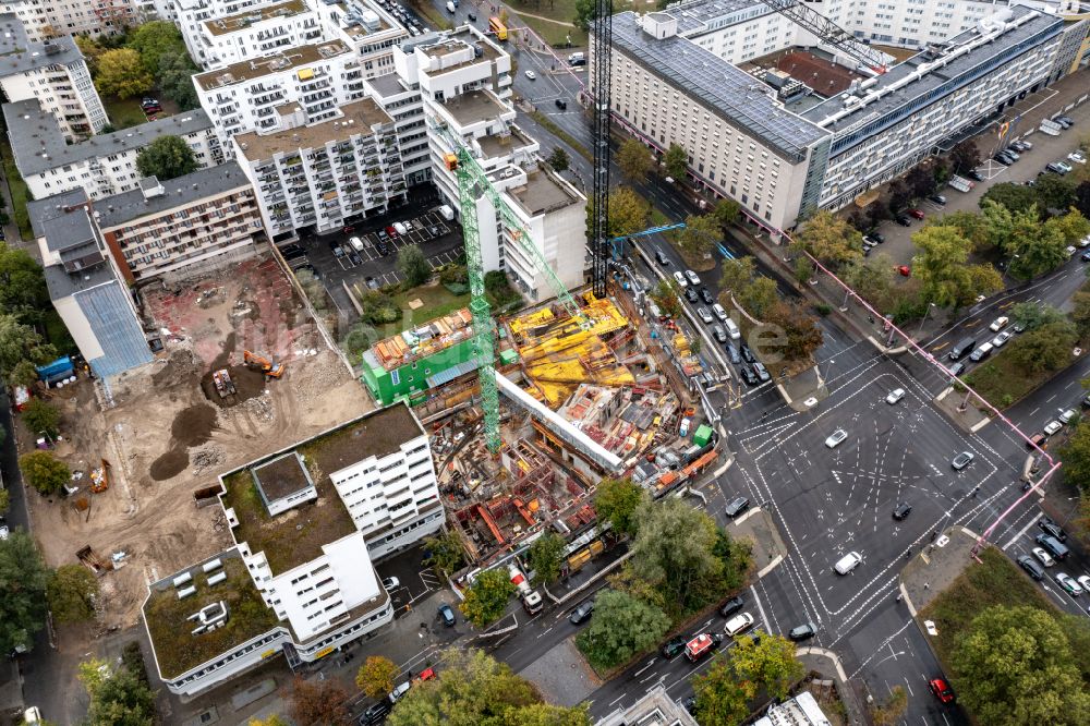 Berlin von oben - Neubau eines Büro- und Geschäftshauses im Ortsteil Tiergarten in Berlin, Deutschland