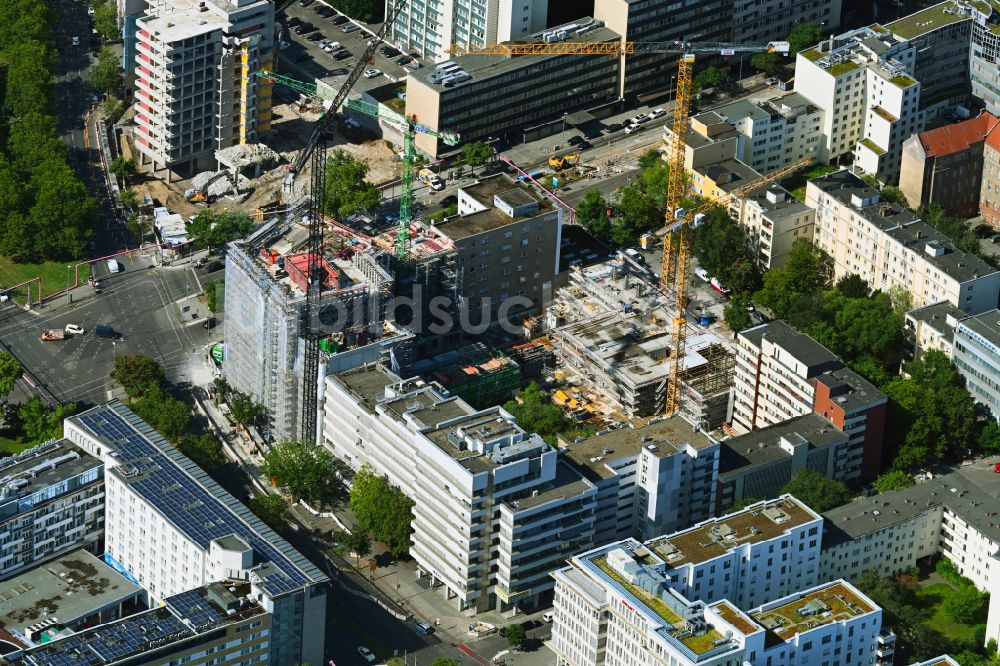 Luftbild Berlin - Neubau eines Büro- und Geschäftshauses im Ortsteil Tiergarten in Berlin, Deutschland