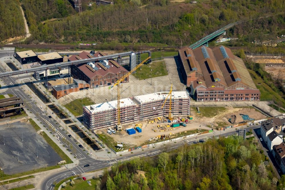 Luftaufnahme Dortmund - Neubau eines Büro- und Geschäftshauses Phoenixwerk BT II Dortmund im Ortsteil Hörde in Dortmund im Bundesland Nordrhein-Westfalen, Deutschland