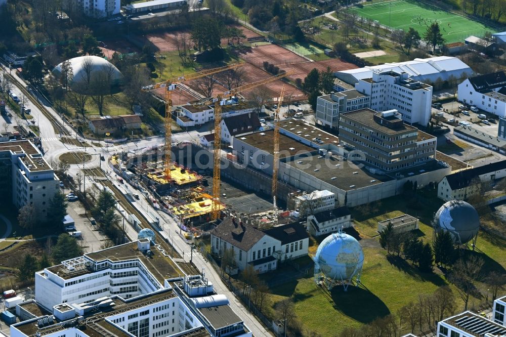 Luftaufnahme Stuttgart - Neubau eines Büro- und Geschäftshauses des Polaris Office Am Wallgraben - Heßbrühlstraße in Stuttgart im Bundesland Baden-Württemberg, Deutschland