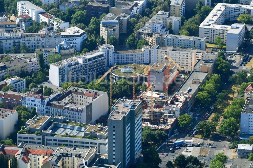 Luftbild Berlin - Neubau eines Büro- und Geschäftshauses Quartier Bundesallee in Berlin, Deutschland