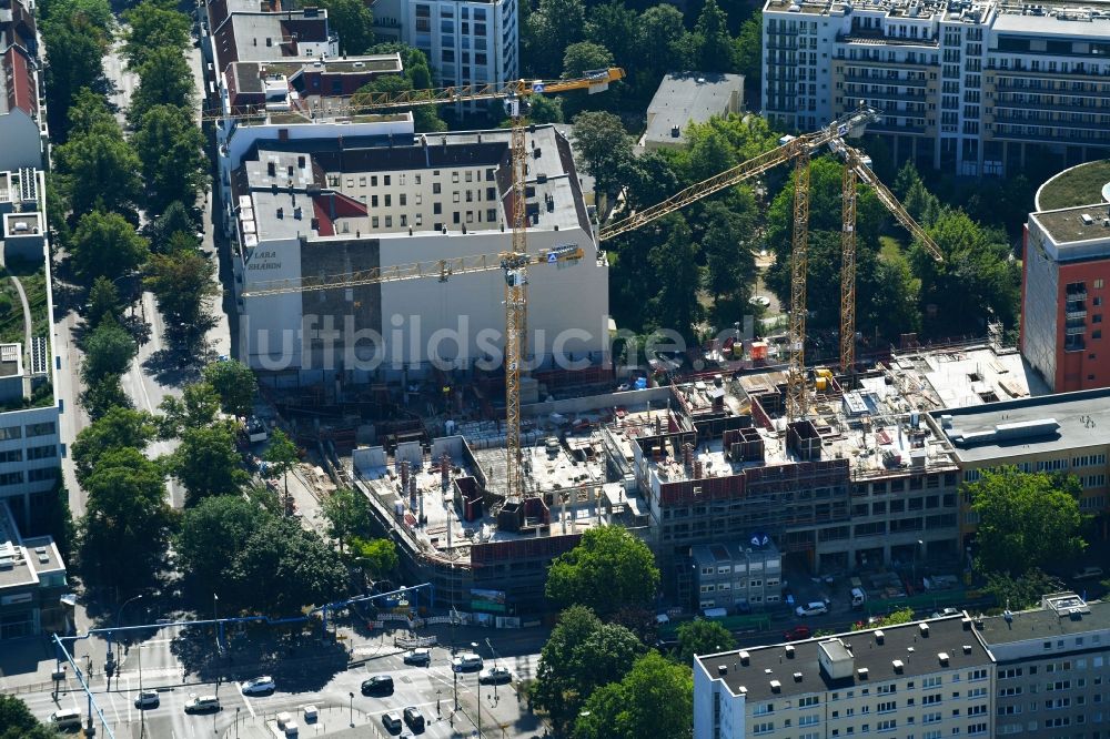 Berlin von oben - Neubau eines Büro- und Geschäftshauses Quartier Bundesallee in Berlin, Deutschland