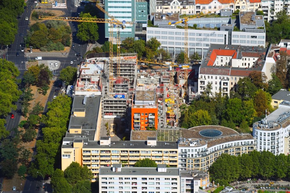 Berlin von oben - Neubau eines Büro- und Geschäftshauses Quartier Bundesallee in Berlin, Deutschland