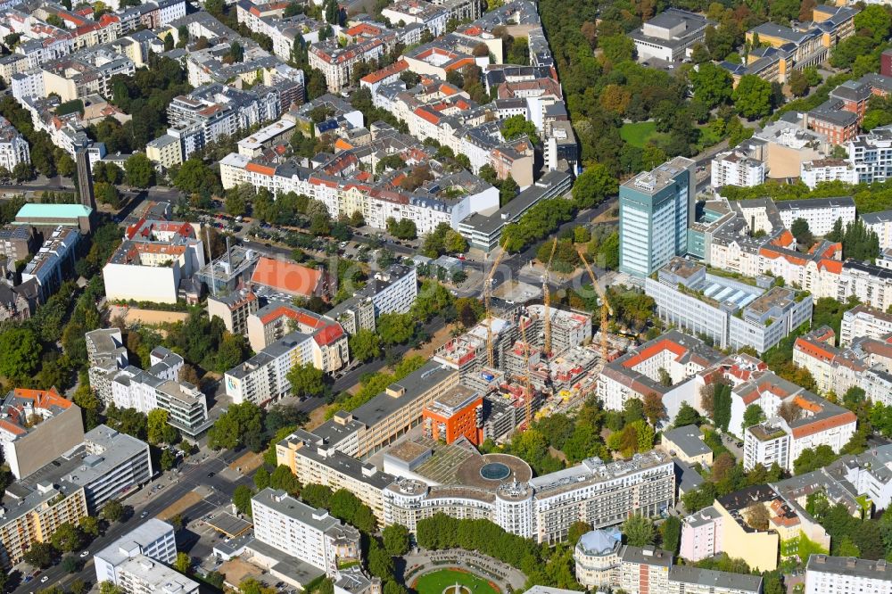 Luftaufnahme Berlin - Neubau eines Büro- und Geschäftshauses Quartier Bundesallee in Berlin, Deutschland