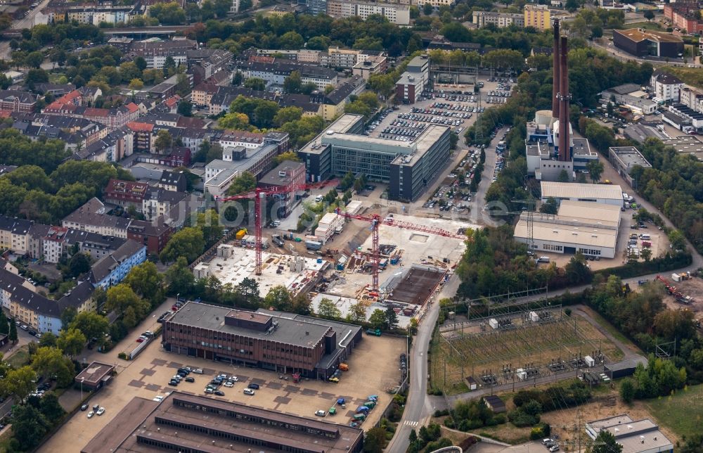 Luftaufnahme Essen - Neubau eines Büro- und Geschäftshauses der RWE AG an der Altenessener Straße in Essen im Bundesland Nordrhein-Westfalen, Deutschland