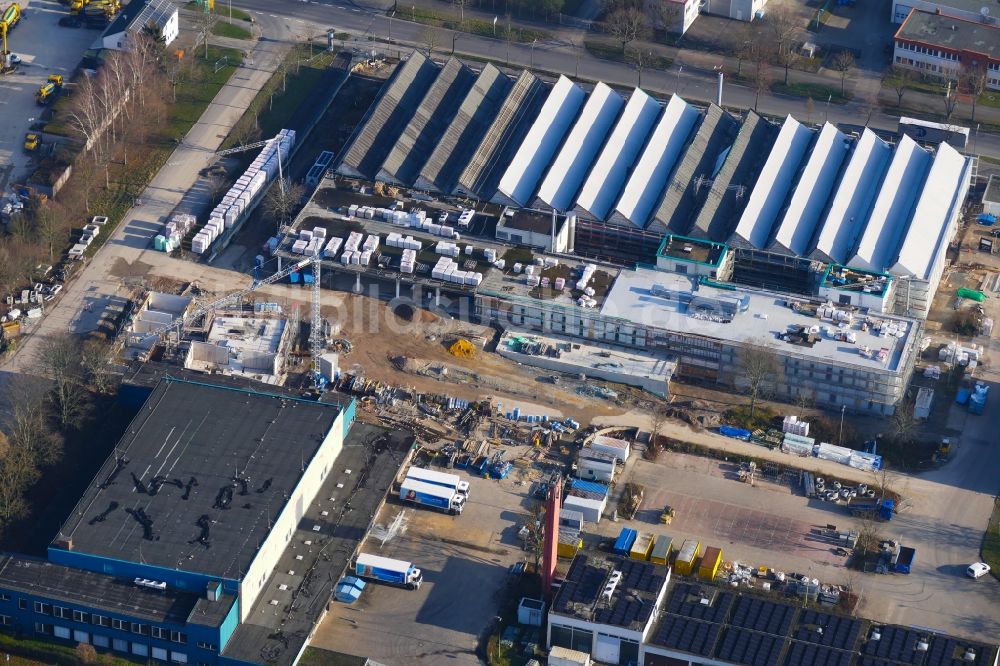 Göttingen aus der Vogelperspektive: Neubau eines Büro- und Geschäftshauses Sartorius-Campus in Göttingen im Bundesland Niedersachsen, Deutschland