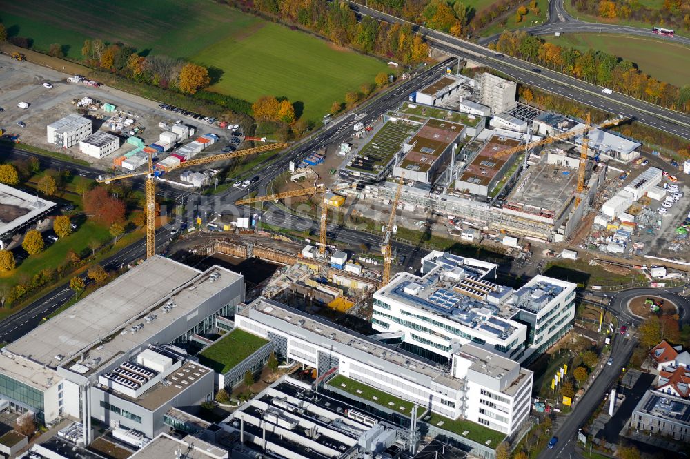 Göttingen von oben - Neubau eines Büro- und Geschäftshauses der Sartorius AG in Göttingen im Bundesland Niedersachsen, Deutschland