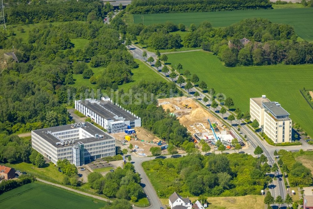 Luftaufnahme Dortmund - Neubau eines Büro- und Geschäftshauses am Sebrathweg in Dortmund im Bundesland Nordrhein-Westfalen, Deutschland