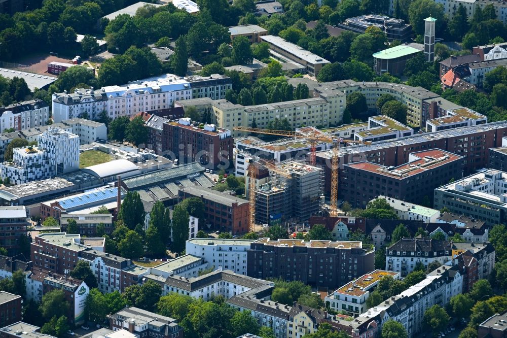 Luftbild Hamburg - Neubau eines Büro- und Geschäftshauses an der Stahltwiete in Hamburg, Deutschland