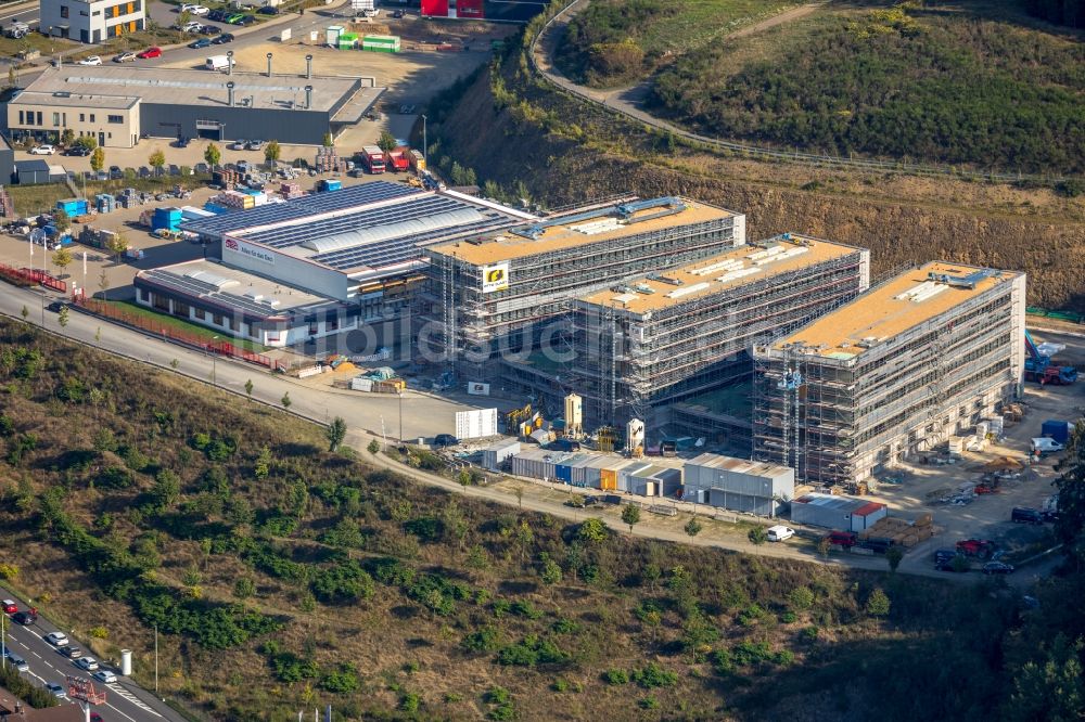 Siegen aus der Vogelperspektive: Neubau eines Büro- und Geschäftshauses Summit in Siegen im Bundesland Nordrhein-Westfalen, Deutschland