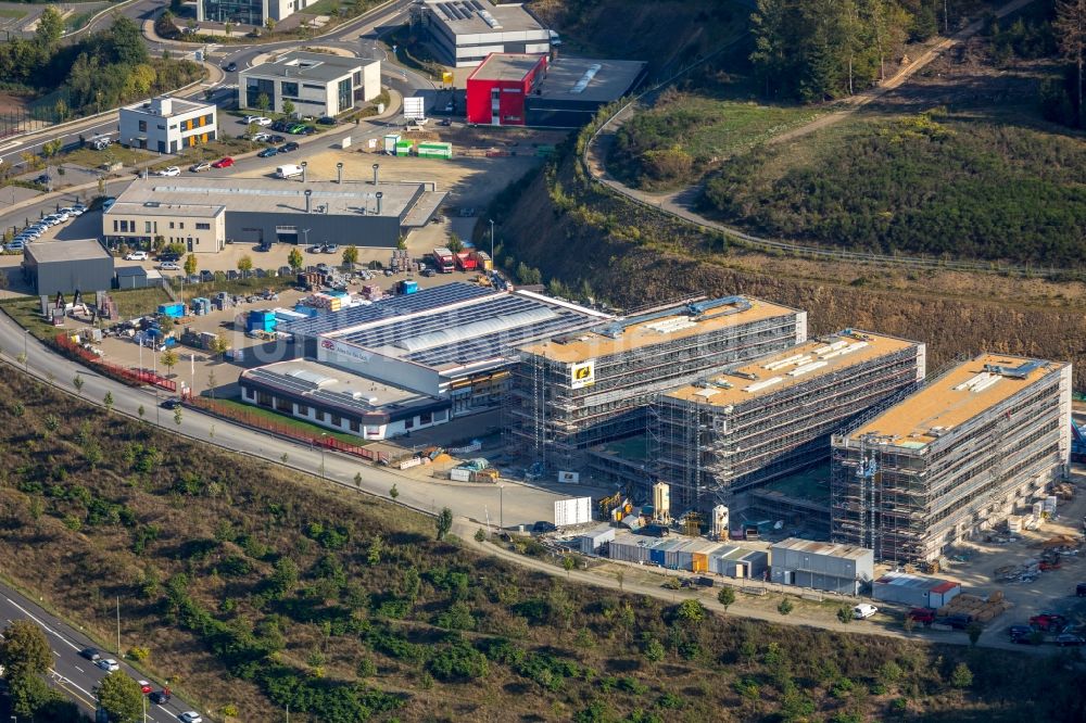 Luftbild Siegen - Neubau eines Büro- und Geschäftshauses Summit in Siegen im Bundesland Nordrhein-Westfalen, Deutschland