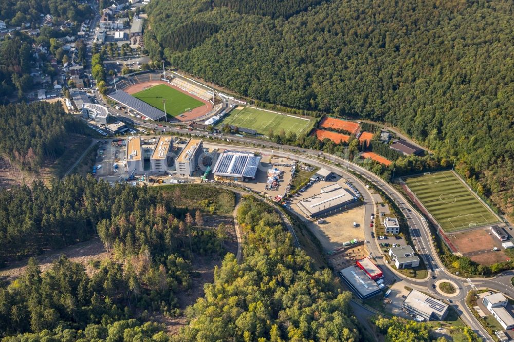 Luftaufnahme Siegen - Neubau eines Büro- und Geschäftshauses Summit in Siegen im Bundesland Nordrhein-Westfalen, Deutschland