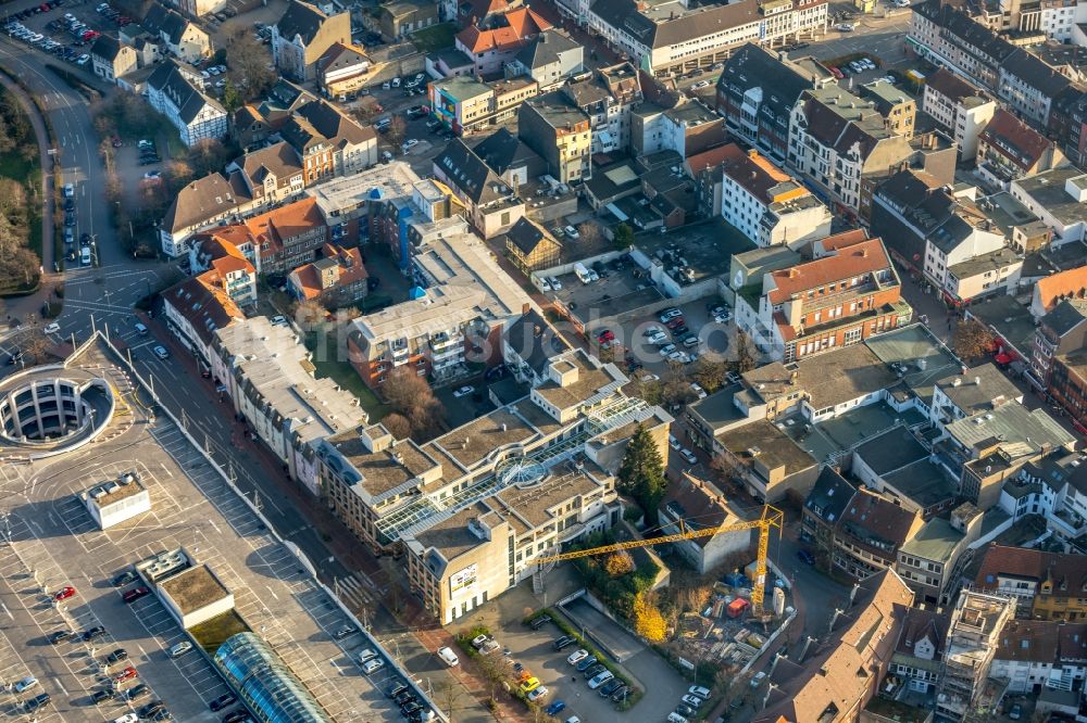 Hamm von oben - Neubau eines Büro- und Geschäftshauses B-tween an der Ritterstraße in Hamm im Bundesland Nordrhein-Westfalen, Deutschland