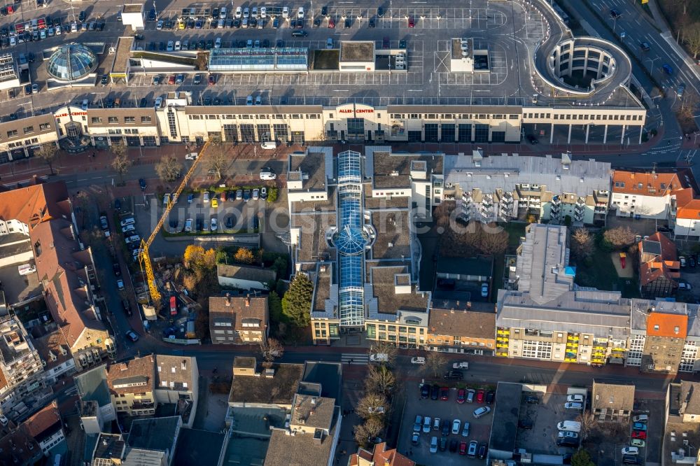 Hamm aus der Vogelperspektive: Neubau eines Büro- und Geschäftshauses B-tween an der Ritterstraße in Hamm im Bundesland Nordrhein-Westfalen, Deutschland