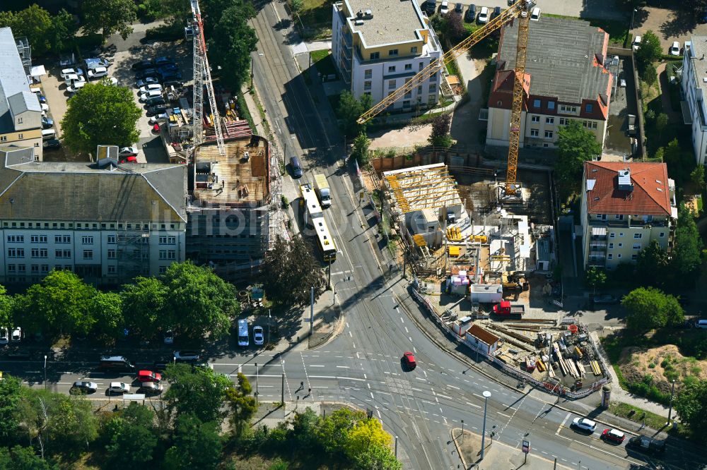 Luftaufnahme Dresden - Neubau eines Büro- und Geschäftshauses der Villa Nova in Dresden im Bundesland Sachsen, Deutschland