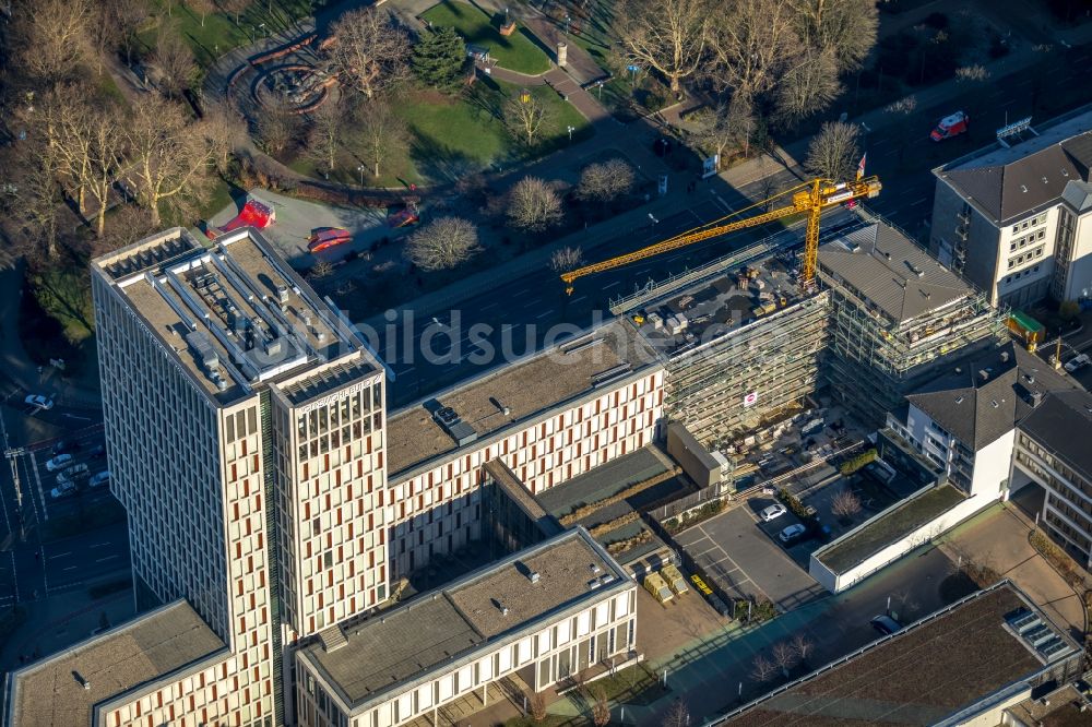 Luftaufnahme Dortmund - Neubau eines Büro- und Geschäftshauses der VOLKSWOHL BUND SACHVERSICHERUNG AG in Dortmund im Bundesland Nordrhein-Westfalen, Deutschland