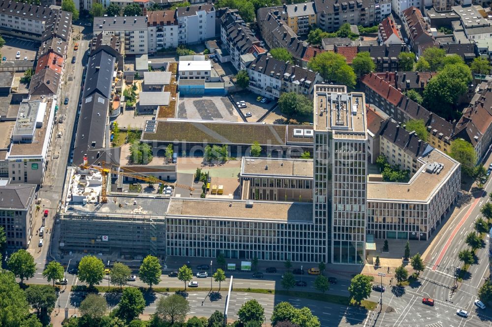 Luftaufnahme Dortmund - Neubau eines Büro- und Geschäftshauses der VOLKSWOHL BUND SACHVERSICHERUNG AG am Südwall in Dortmund im Bundesland Nordrhein-Westfalen, Deutschland