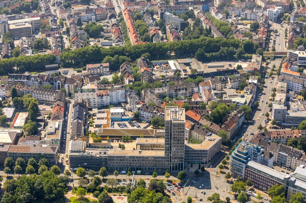 Dortmund aus der Vogelperspektive: Neubau eines Büro- und Geschäftshauses der VOLKSWOHL BUND SACHVERSICHERUNG AG am Südwall in Dortmund im Bundesland Nordrhein-Westfalen, Deutschland