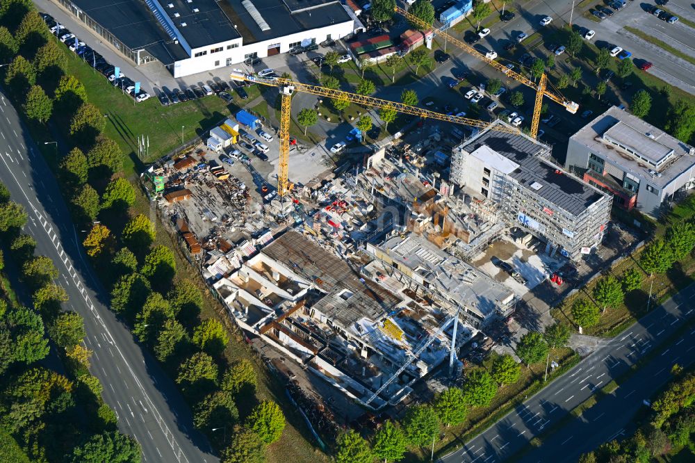 Luftaufnahme Paderborn - Neubau eines Büro- und Geschäftshauses Westend-Carrée in Paderborn im Bundesland Nordrhein-Westfalen, Deutschland