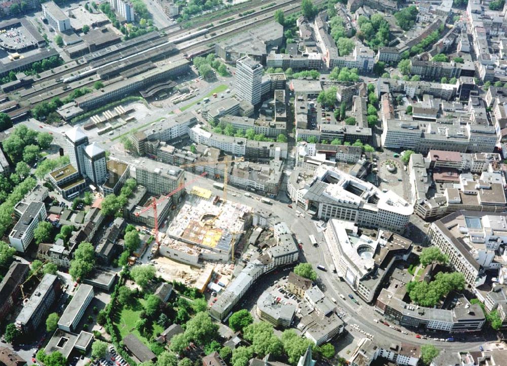 Bochum aus der Vogelperspektive: Neubau eines Büro- und Geschäftszentrums in der Bochumer Innenstadt.