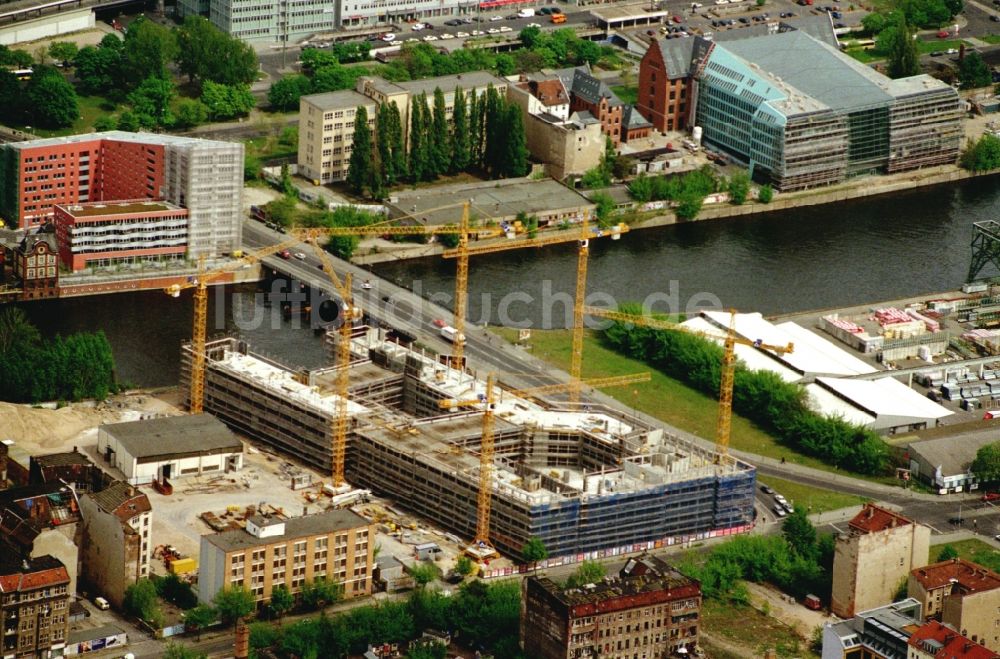 Luftbild Berlin - Neubau des Bürogebäude des Geschäftshauses ver.di Landesbezirk Berlin-Brandenburg in Berlin, Deutschland