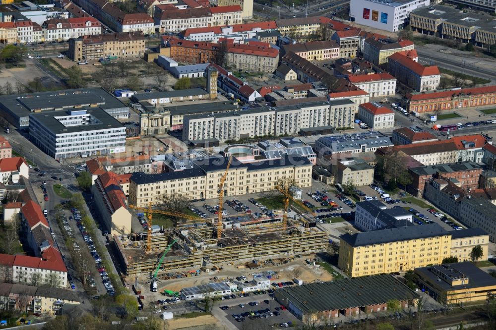 Luftbild Potsdam - Neubau eines Bürokomplexes für die Landesregierung Brandenburg in Potsdam