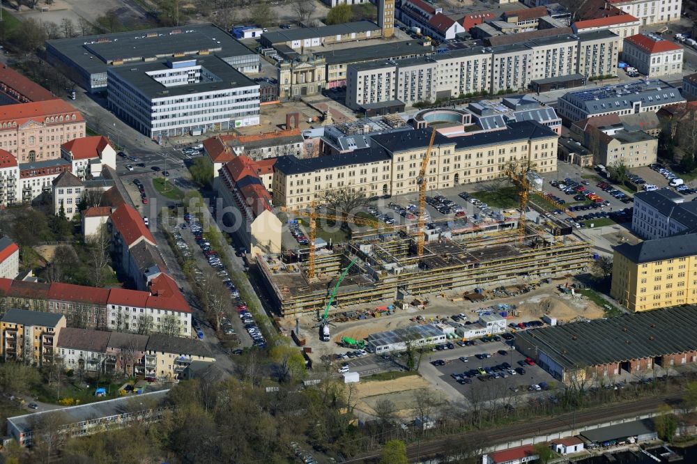 Luftaufnahme Potsdam - Neubau eines Bürokomplexes für die Landesregierung Brandenburg in Potsdam