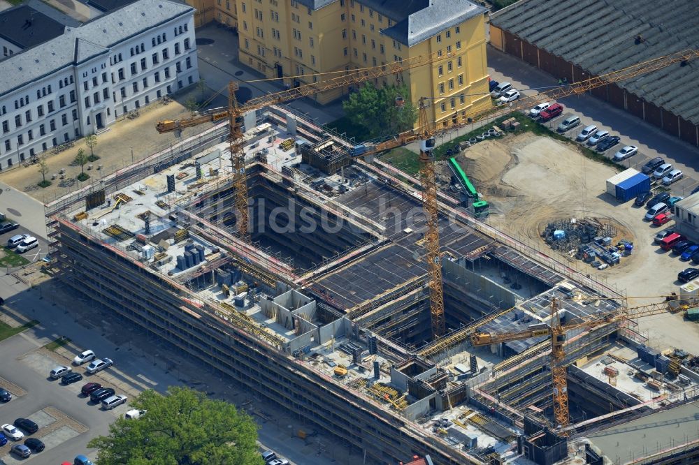 Luftaufnahme Potsdam - Neubau eines Bürokomplexes für die Landesregierung Brandenburg in Potsdam