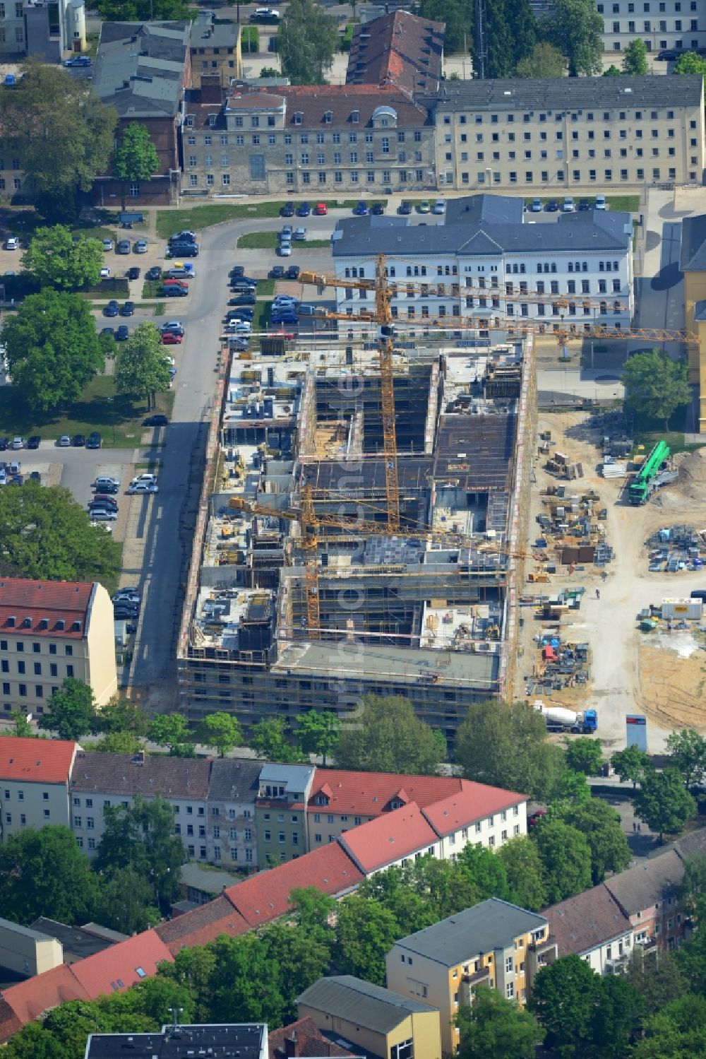 Luftaufnahme Potsdam - Neubau eines Bürokomplexes für die Landesregierung Brandenburg in Potsdam