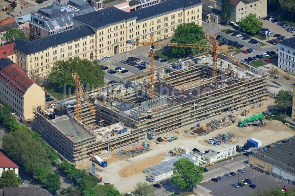 Luftbild Potsdam - Neubau eines Bürokomplexes für die Landesregierung Brandenburg in Potsdam