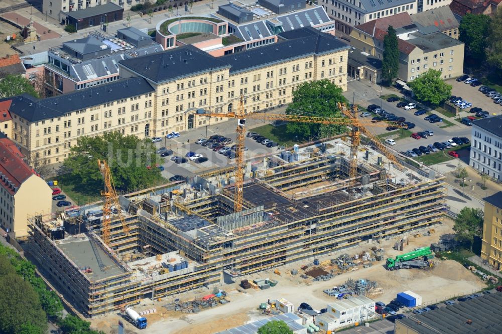 Luftaufnahme Potsdam - Neubau eines Bürokomplexes für die Landesregierung Brandenburg in Potsdam