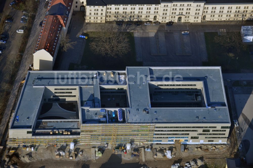 Luftbild Potsdam - Neubau eines Bürokomplexes für die Landesregierung Brandenburg in Potsdam