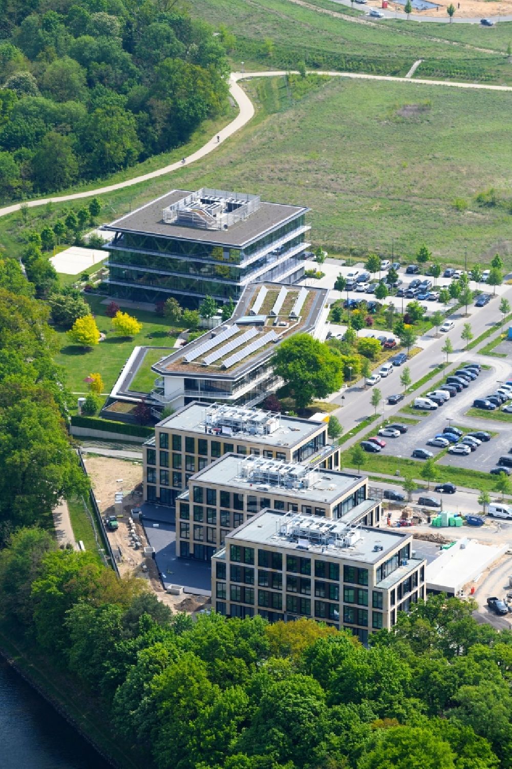 Luftaufnahme Potsdam Neubau eines Büro und