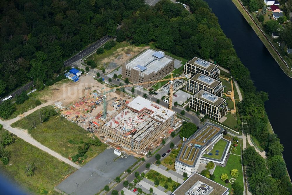 Luftbild Potsdam Neubau eines Büro und Geschäftshauses