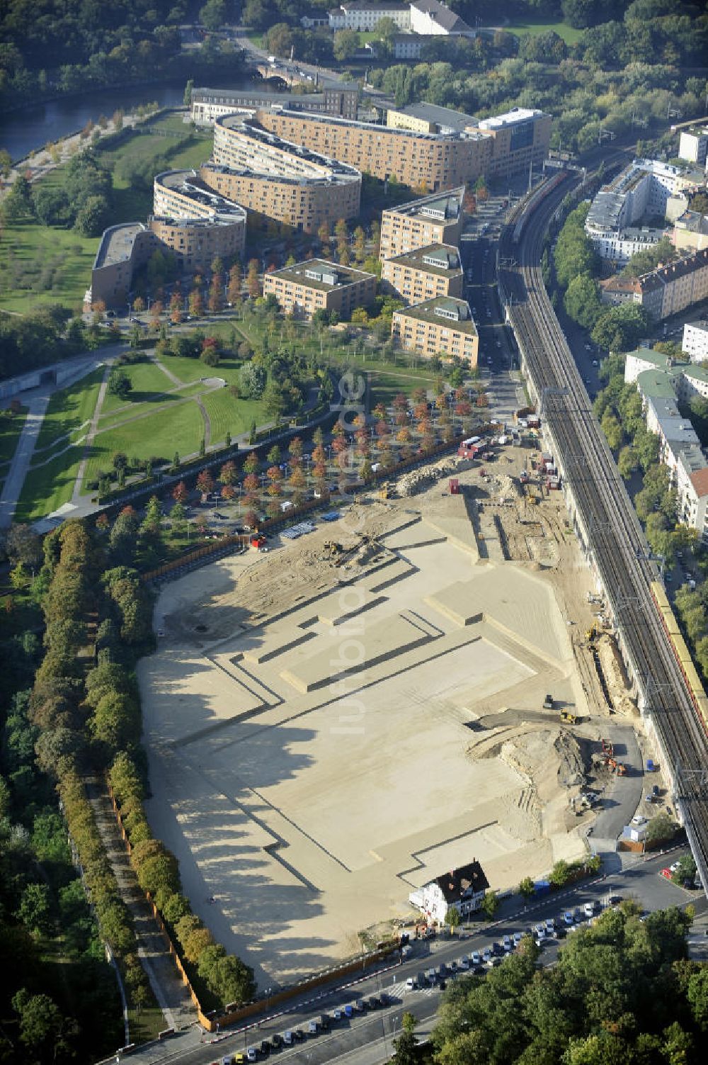 Berlin von oben - Neubau Bundesinnenministerium Berlin