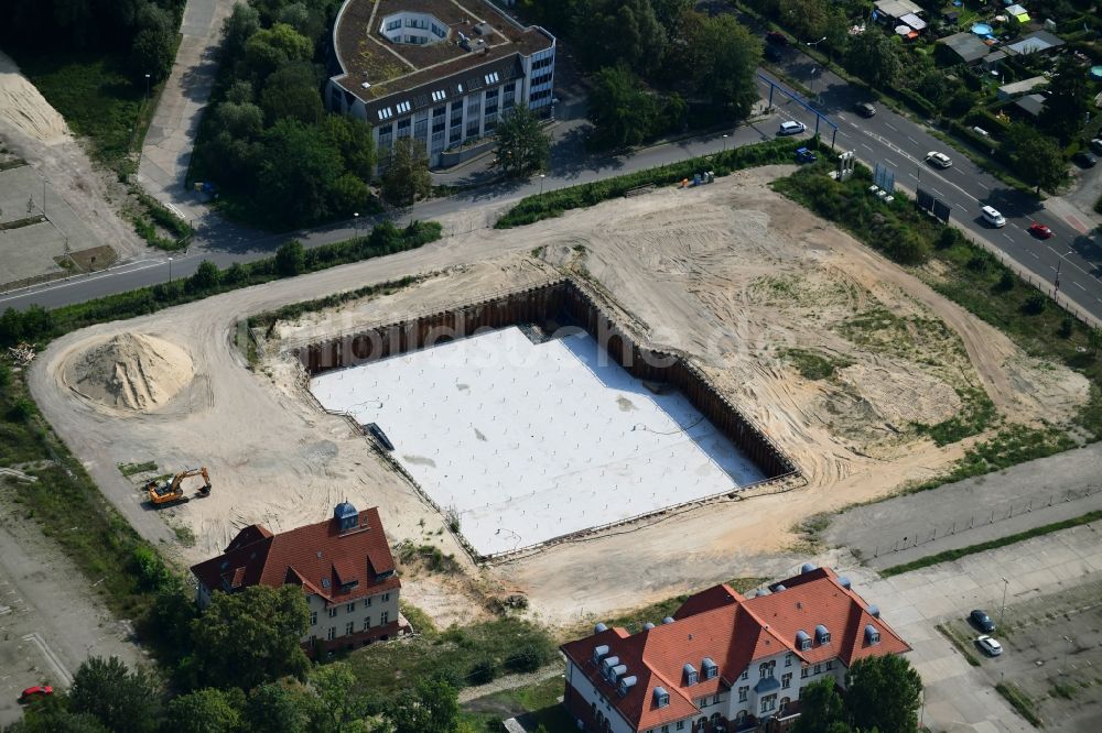 Luftaufnahme Potsdam - Neubau des Bundespolizeipräsidium am Horstweg in Potsdam im Bundesland Brandenburg, Deutschland