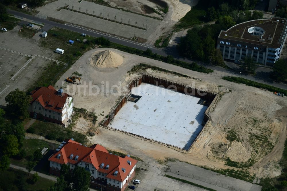 Luftaufnahme Potsdam - Neubau des Bundespolizeipräsidium am Horstweg in Potsdam im Bundesland Brandenburg, Deutschland