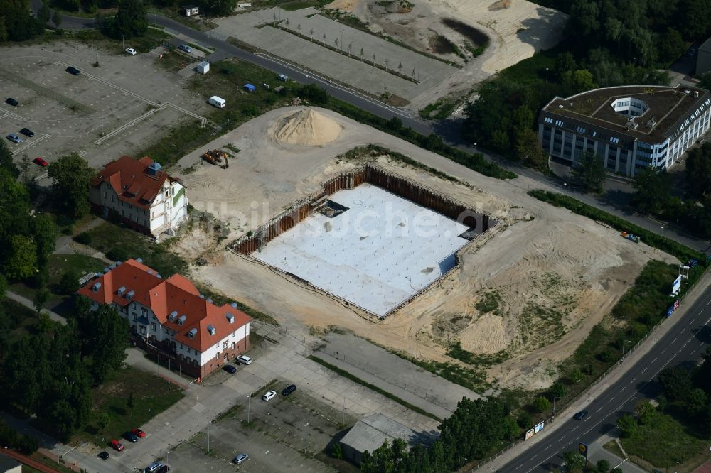 Potsdam von oben - Neubau des Bundespolizeipräsidium am Horstweg in Potsdam im Bundesland Brandenburg, Deutschland