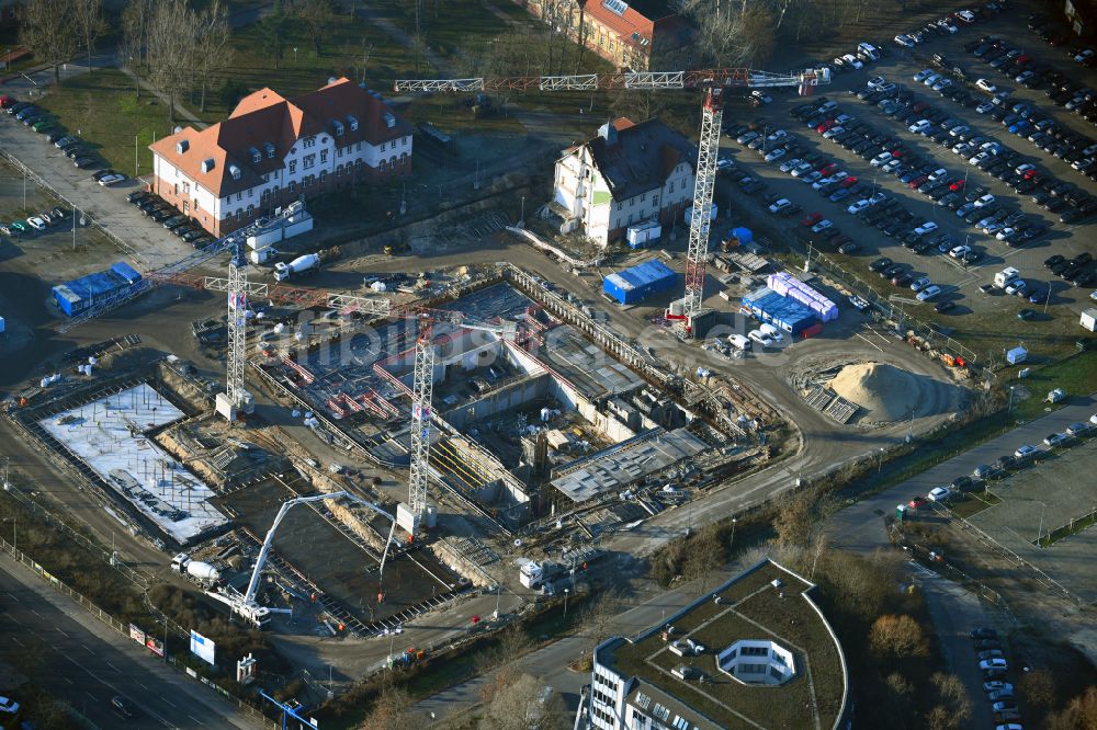 Luftbild Potsdam - Neubau des Bundespolizeipräsidium am Horstweg in Potsdam im Bundesland Brandenburg, Deutschland