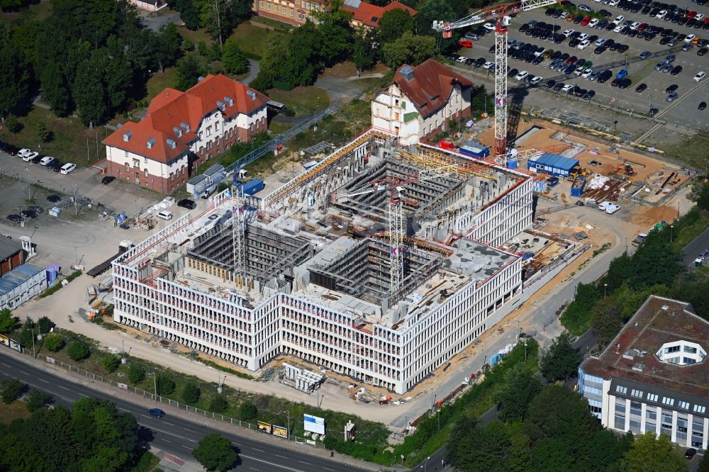 Luftaufnahme Potsdam - Neubau des Bundespolizeipräsidium am Horstweg in Potsdam im Bundesland Brandenburg, Deutschland