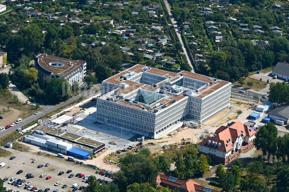 Luftaufnahme Potsdam - Neubau des Bundespolizeipräsidium am Horstweg in Potsdam im Bundesland Brandenburg, Deutschland