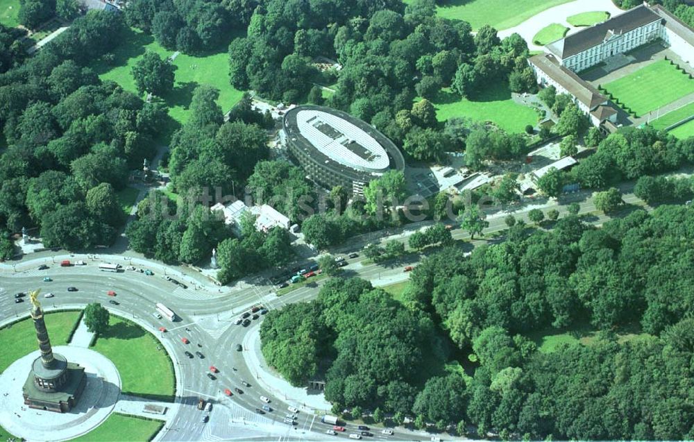 Berlin - Tiergarten aus der Vogelperspektive: Neubau des Bundespräsidialamtes im Berliner Tiergarten