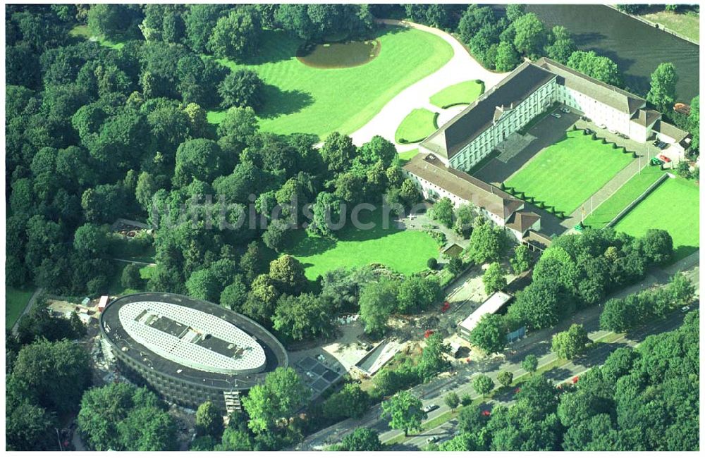 Berlin - Tiergarten von oben - Neubau des Bundespräsidialamtes im Berliner Tiergarten