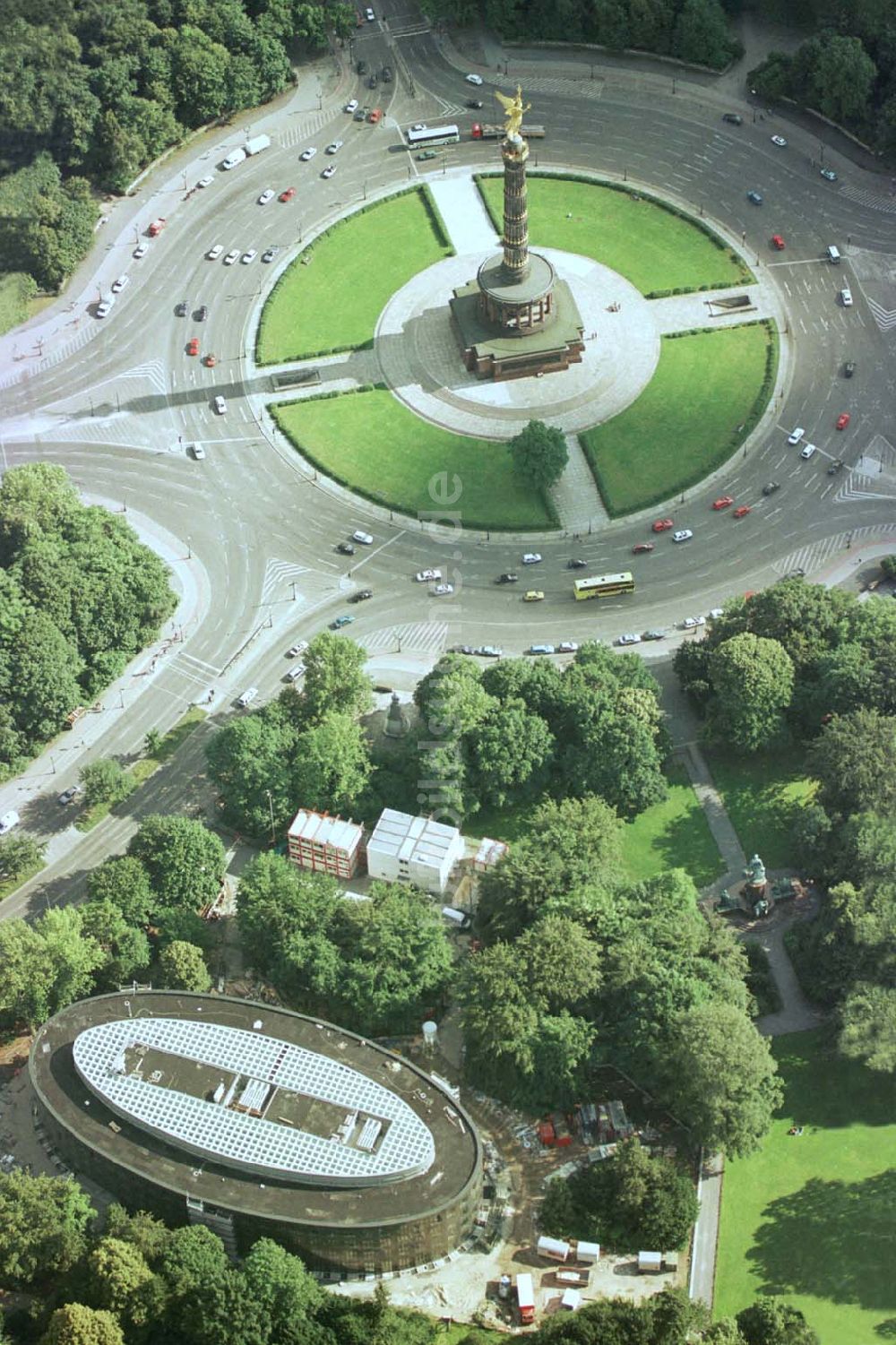 Berlin - Tiergarten von oben - Neubau des Bundespräsidialamtes im Berliner Tiergarten