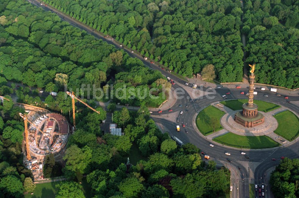 Luftbild Berlin - Neubau des Bundespräsidialamtes im Berliner Tiergarten