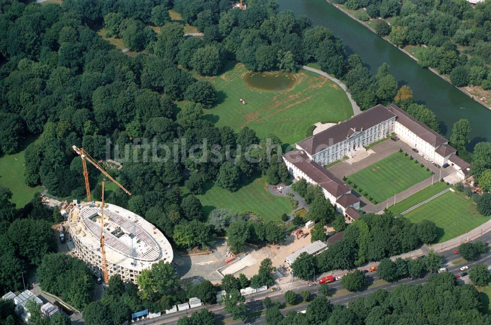 Luftaufnahme Berlin - Neubau des Bundespräsidialamtes im Berliner Tiergarten